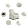 Sillón reclinable elevable terciopelo crema en Sillones | Comprar online en Foru.es