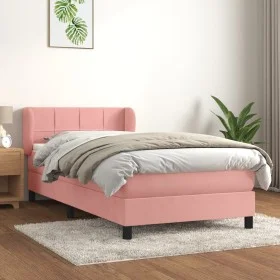Boxspringbett mit rosa Samtmatratze 90x190 cm von , Betten und Lattenroste - Ref: Foro24-3127468, Preis: 318,73 €, Rabatt: %