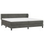 Cama box spring con colchón terciopelo gris oscuro 200x200 cm de , Camas y somieres - Ref: Foro24-3127572, Precio: 552,98 €, ...