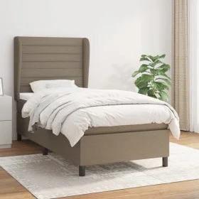 Boxspringbett mit taupegrauer Stoffmatratze 90x200 cm von , Betten und Lattenroste - Ref: Foro24-3128017, Preis: 372,60 €, Ra...