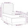 Box spring bed with taupe gray fabric mattress 90x200 cm by , Beds and slatted bases - Ref: Foro24-3128017, Price: 372,60 €, ...