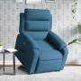 Sillón reclinable elevable de terciopelo azul en Sillones | Comprar online en Foru.es