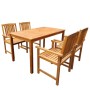 Set de comedor de jardín 5 piezas madera maciza de acacia de vidaXL, Conjuntos de jardín - Ref: Foro24-42622, Precio: 469,08 ...