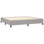 Box spring bed with light gray fabric mattress 200x200 cm by , Beds and slatted bases - Ref: Foro24-3128069, Price: 682,61 €,...