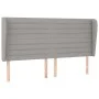 Box spring bed with light gray fabric mattress 200x200 cm by , Beds and slatted bases - Ref: Foro24-3128069, Price: 682,61 €,...