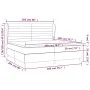 Box spring bed with light gray fabric mattress 200x200 cm by , Beds and slatted bases - Ref: Foro24-3128069, Price: 682,61 €,...