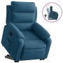 Sillón reclinable elevable de terciopelo azul en Sillones | Comprar online en Foru.es