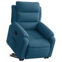 Sillón reclinable elevable de terciopelo azul en Sillones | Comprar online en Foru.es