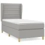 Box spring bed with light gray fabric mattress 90x190 cm by , Beds and slatted bases - Ref: Foro24-3128565, Price: 314,88 €, ...