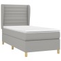 Cama box spring con colchón tela gris claro 90x190 cm de , Camas y somieres - Ref: Foro24-3128565, Precio: 319,10 €, Descuent...