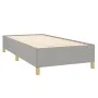 Box spring bed with light gray fabric mattress 90x190 cm by , Beds and slatted bases - Ref: Foro24-3128565, Price: 314,88 €, ...