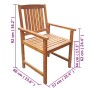 Set de comedor de jardín 5 piezas madera maciza de acacia de vidaXL, Conjuntos de jardín - Ref: Foro24-42622, Precio: 469,08 ...