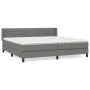 Box spring bed with dark gray fabric mattress 200x200 cm by , Beds and slatted bases - Ref: Foro24-3129818, Price: 594,78 €, ...
