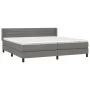 Box spring bed with dark gray fabric mattress 200x200 cm by , Beds and slatted bases - Ref: Foro24-3129818, Price: 594,78 €, ...