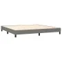 Box spring bed with dark gray fabric mattress 200x200 cm by , Beds and slatted bases - Ref: Foro24-3129818, Price: 594,78 €, ...