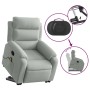 Sillón reclinable de masaje elevable terciopelo gris claro en Sillones | Comprar online en Foru.es