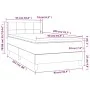 Box spring bed with blue fabric mattress 90x200 cm by , Beds and slatted bases - Ref: Foro24-3130247, Price: 297,21 €, Discou...