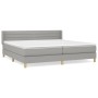 Cama box spring con colchón tela gris claro 200x200 cm de , Camas y somieres - Ref: Foro24-3130377, Precio: 577,56 €, Descuen...