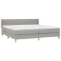 Cama box spring con colchón tela gris claro 200x200 cm de , Camas y somieres - Ref: Foro24-3130377, Precio: 577,56 €, Descuen...