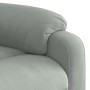 Sillón reclinable de masaje elevable terciopelo gris claro en Sillones | Comprar online en Foru.es