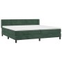 Cama box spring con colchón terciopelo verde oscuro 200x200 cm de , Camas y somieres - Ref: Foro24-3131042, Precio: 612,99 €,...