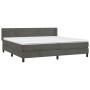 Cama box spring con colchón terciopelo gris oscuro 200x200 cm de , Camas y somieres - Ref: Foro24-3131040, Precio: 549,15 €, ...