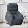 Sillón reclinable de masaje elevable terciopelo gris oscuro en Sillones | Comprar online en Foru.es