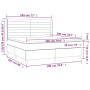 Cama box spring con colchón tela gris oscuro 180x200 cm de , Camas y somieres - Ref: Foro24-3131530, Precio: 636,00 €, Descue...