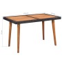 Set de comedor de jardín 5 pzas ratán sintético negro y marrón de vidaXL, Conjuntos de jardín - Ref: Foro24-44075, Precio: 34...
