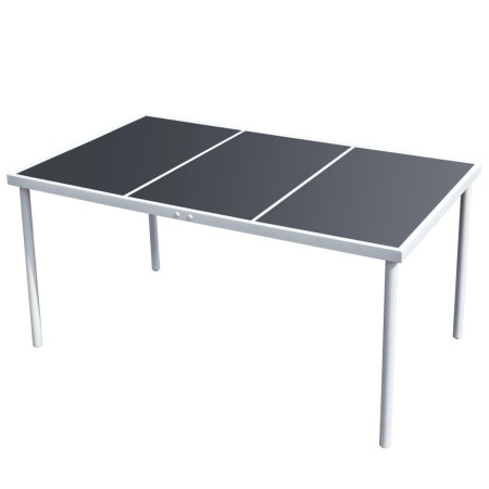 Mesa de jardín de acero negra 150x90x74 cm de vidaXL, Mesas de jardín - Ref: Foro24-43305, Precio: 120,40 €, Descuento: %