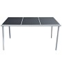 Mesa de jardín de acero negra 150x90x74 cm de vidaXL, Mesas de jardín - Ref: Foro24-43305, Precio: 120,40 €, Descuento: %
