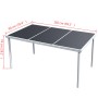 Mesa de jardín de acero negra 150x90x74 cm de vidaXL, Mesas de jardín - Ref: Foro24-43305, Precio: 120,40 €, Descuento: %