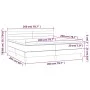 Boxspringbett mit Matratze und LED-Cremestoff 200x200 cm von , Betten und Lattenroste - Ref: Foro24-3133826, Preis: 556,29 €,...