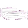 Cama box spring con colchón tela y LED gris claro 180x200 cm de , Camas y somieres - Ref: Foro24-3133813, Precio: 542,53 €, D...
