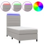 Cama box spring colchón y luces LED tela gris claro 90x200 cm de , Camas y somieres - Ref: Foro24-3134925, Precio: 350,57 €, ...