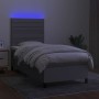 Cama box spring colchón y luces LED tela gris claro 90x200 cm de , Camas y somieres - Ref: Foro24-3134925, Precio: 350,57 €, ...