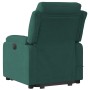 Sillón reclinable de masaje elevable terciopelo verde oscuro en Sillones | Comprar online en Foru.es