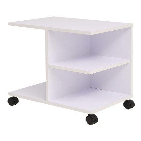 Estantería con ruedas blanca 50x35x42 cm de vidaXL, Librerías y estanterías - Ref: Foro24-245724, Precio: 54,95 €, Descuento: %