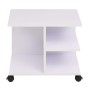 Estantería con ruedas blanca 50x35x42 cm de vidaXL, Librerías y estanterías - Ref: Foro24-245724, Precio: 54,95 €, Descuento: %