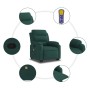 Sillón reclinable de masaje elevable terciopelo verde oscuro en Sillones | Comprar online en Foru.es