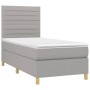 Cama box spring colchón y luces LED tela gris claro 100x200 cm de , Camas y somieres - Ref: Foro24-3135493, Precio: 334,88 €,...