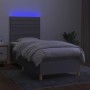 Cama box spring colchón y luces LED tela gris claro 100x200 cm de , Camas y somieres - Ref: Foro24-3135493, Precio: 334,88 €,...