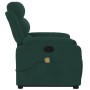 Sillón reclinable de masaje elevable terciopelo verde oscuro en Sillones | Comprar online en Foru.es