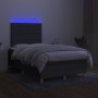 Cama box spring con colchón y LED tela gris oscuro 120x200 cm de , Camas y somieres - Ref: Foro24-3135502, Precio: 406,60 €, ...