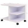 Estantería con ruedas blanca 50x35x42 cm de vidaXL, Librerías y estanterías - Ref: Foro24-245724, Precio: 54,95 €, Descuento: %