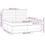Cama box spring colchón y luces LED tela gris claro 200x200 cm de , Camas y somieres - Ref: Foro24-3135542, Precio: 639,45 €,...