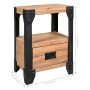 Mesitas de noche 2 uds madera maciza acacia y acero 40x30x54 cm de vidaXL, Mesitas de noche - Ref: Foro24-279100, Precio: 169...