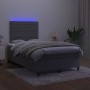 Cama box spring colchón y LED terciopelo gris oscuro 120x200 cm de , Camas y somieres - Ref: Foro24-3136174, Precio: 396,93 €...