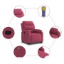 Sillón reclinable de masaje elevable terciopelo rojo tinto en Sillones | Comprar online en Foru.es