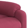 Sillón reclinable de masaje elevable terciopelo rojo tinto en Sillones | Comprar online en Foru.es